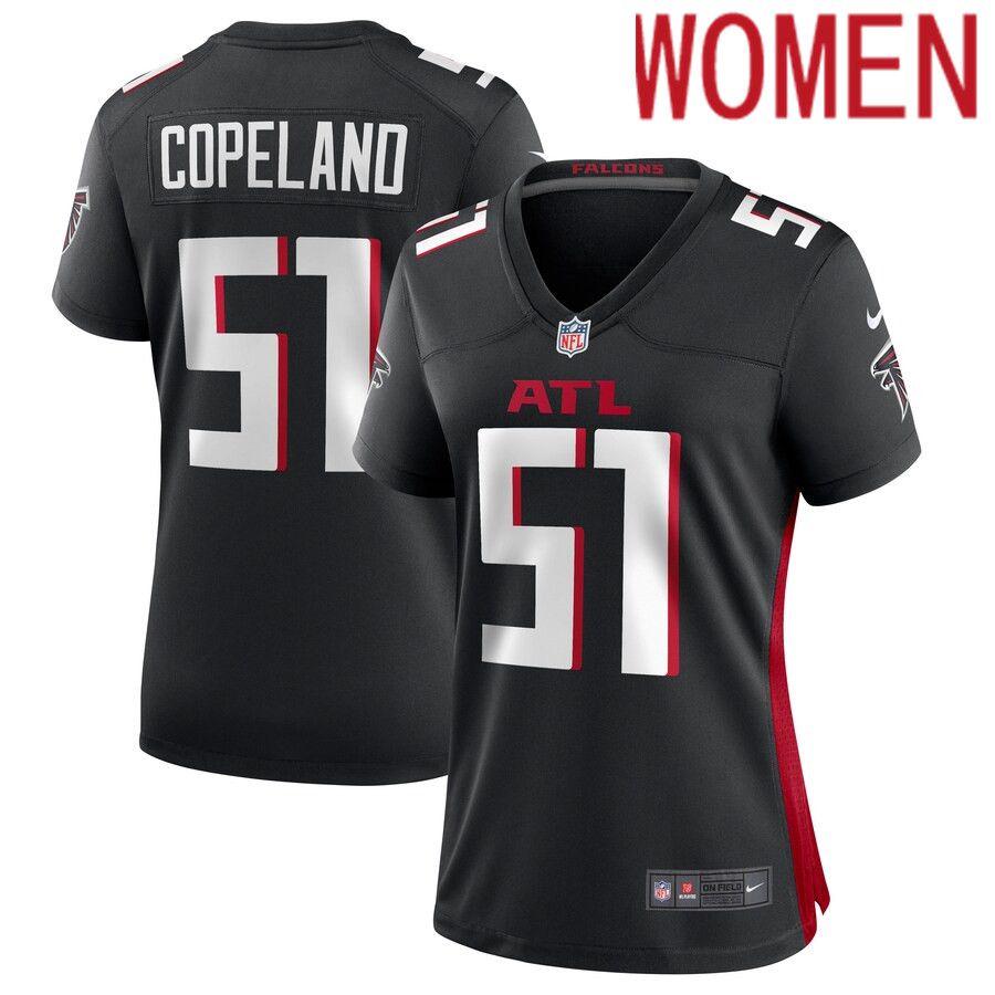 Women Atlanta Falcons 51 Brandon Copeland Nike Black Game Player NFL Jersey